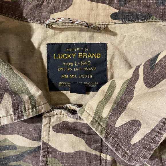 Lucky Brand Camouflage Jacket with Patches Large (MG) - Picture 9 of 13